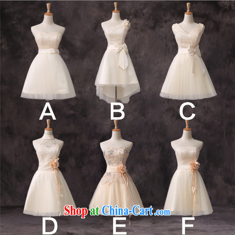 Code hang bridal bridesmaid dresses in wedding dresses new 2015 spring wedding dresses serving toast short, Champagne colored dress bridesmaid in multi-color optional champagne color E XXXL paragraph that Bethlehem bride, shopping on the Internet