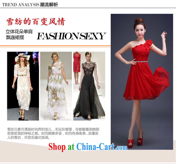 Ting Beverly served toast marriages 2015 new banquet dress stylish single shoulder small dress short bridesmaid clothing, red XL pictures, price, brand platters! Elections are good character, the national distribution, so why buy now enjoy more preferential! Health