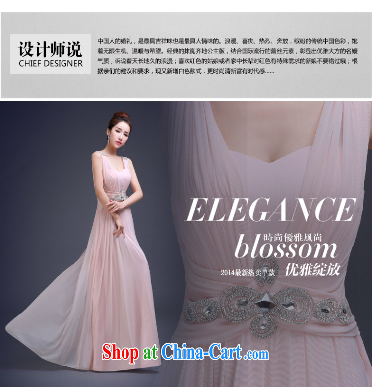 Ting Beverly dress annual bridal wedding dress long shoulders 2015 New Beauty bridesmaid service banquet toast serving spring Pink Pink XL pictures, price, brand platters! Elections are good character, the national distribution, so why buy now enjoy more preferential! Health
