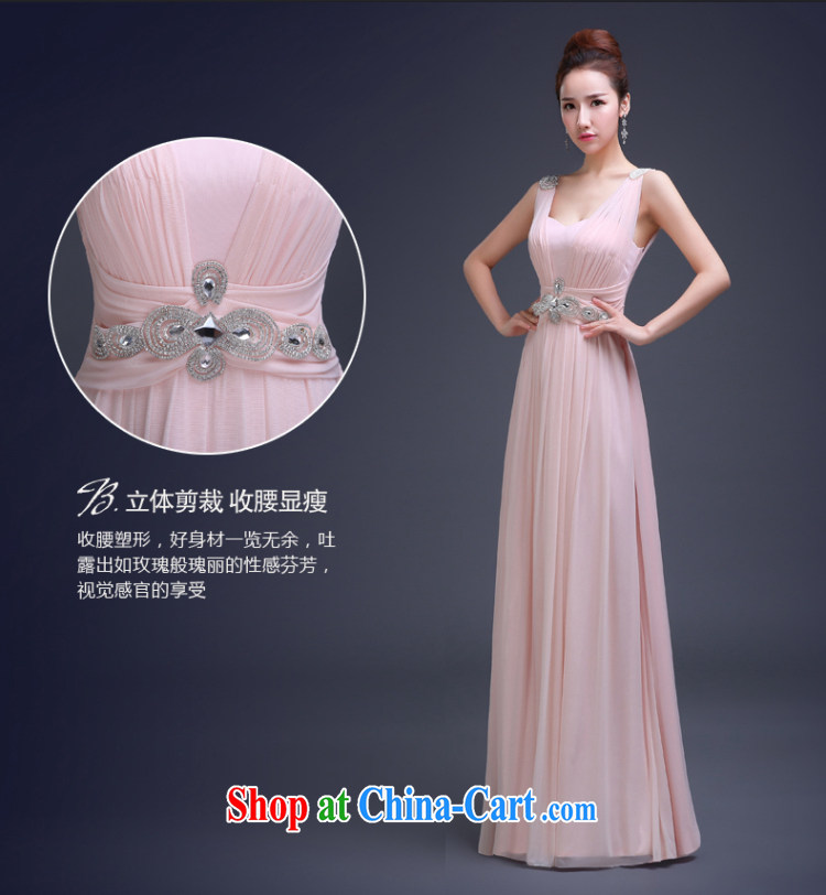 Ting Beverly dress annual bridal wedding dress long shoulders 2015 New Beauty bridesmaid service banquet toast serving spring Pink Pink XL pictures, price, brand platters! Elections are good character, the national distribution, so why buy now enjoy more preferential! Health
