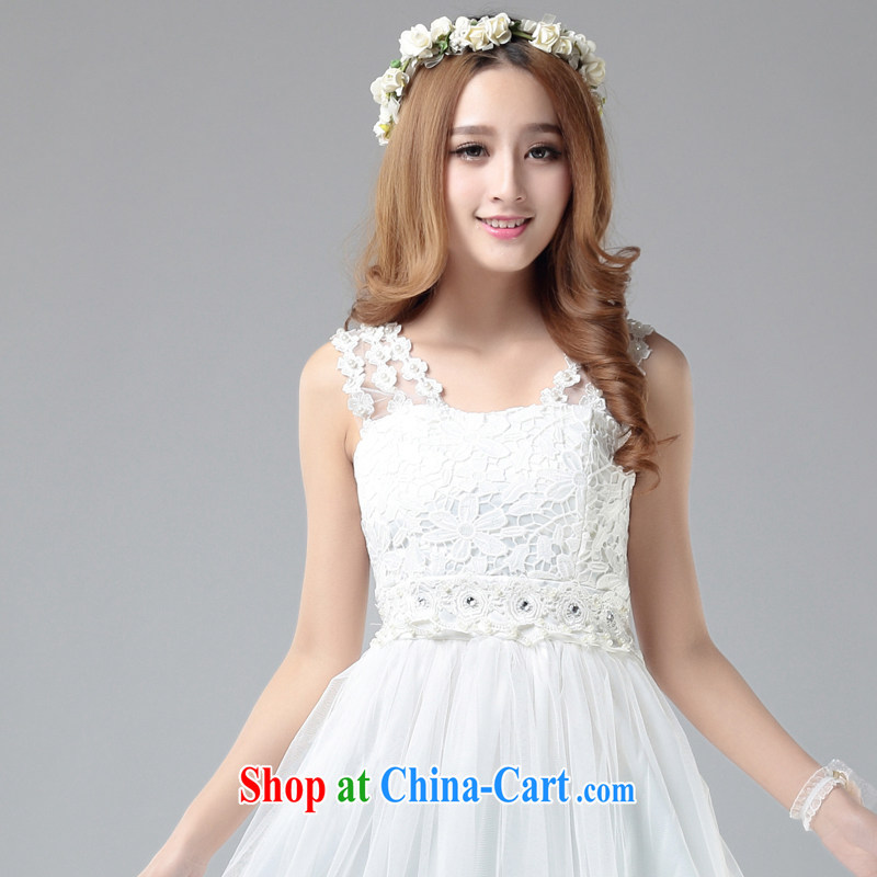 Honey, Addis Ababa 2015 new water drilling the bead weaving a flower whose sinuous swing vest stitching Web dress vest skirt evening dress bridesmaid dress uniform toast white are code, honey, Addis Ababa (Mibeyee), shopping on the Internet