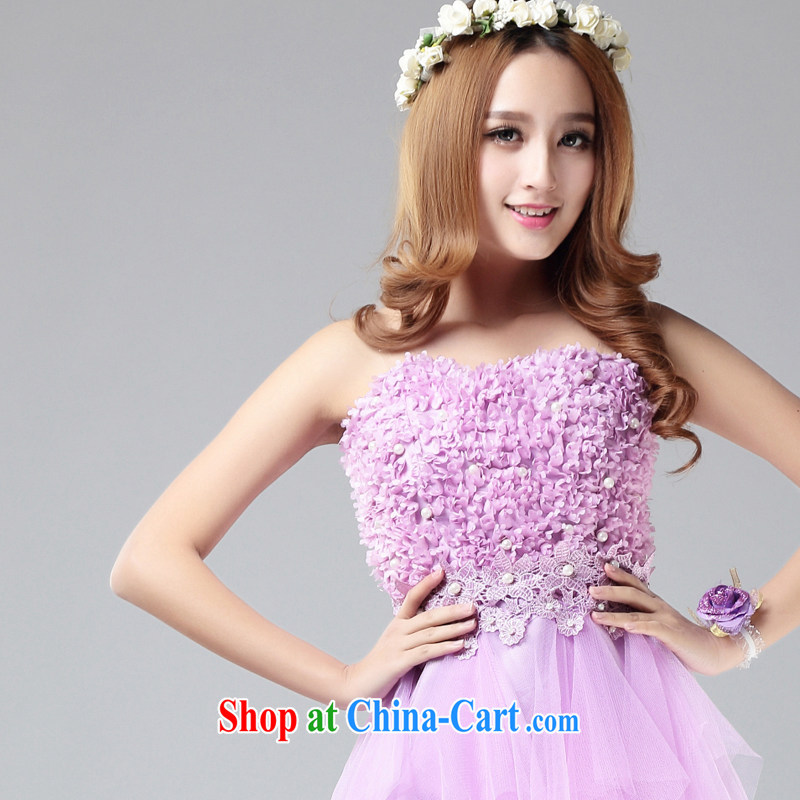 Addis Ababa honey, sweet Princess the bead knitting lace is not rule shaggy dress with bows clothing dress chest bare dress evening dress dress Princess dress, performances are code, honey, Addis Ababa (Mibeyee), shopping on the Internet