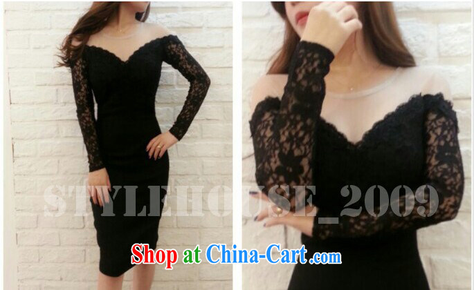 OPTIMIZED IN ACCORDANCE WITH THE 2014 new OL dresses dress sexy lace solid long-sleeved package and dress dress black L pictures, price, brand platters! Elections are good character, the national distribution, so why buy now enjoy more preferential! Health