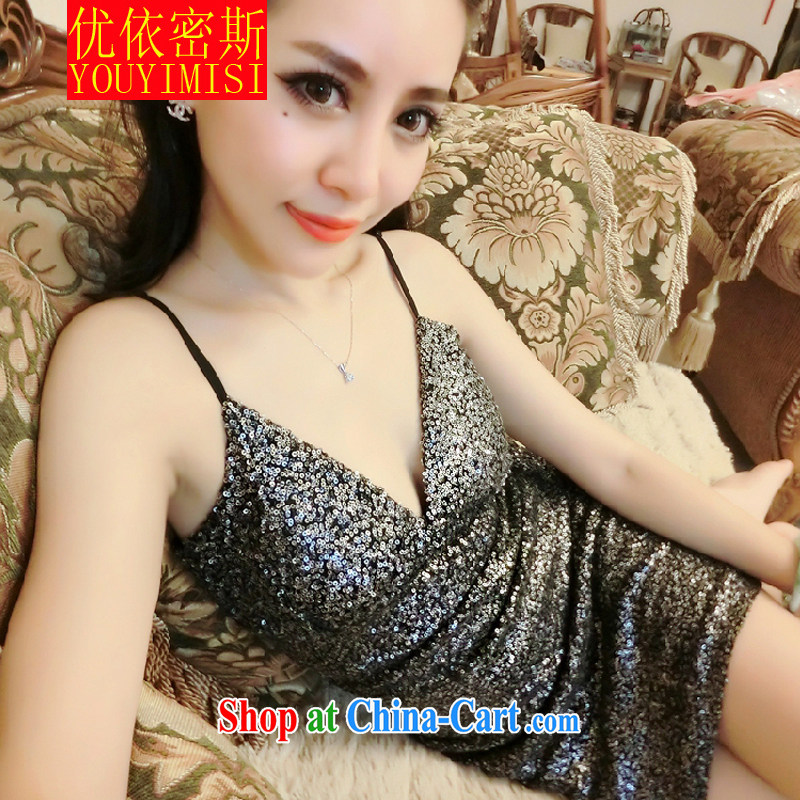 OPTIMIZED IN ACCORDANCE WITH THE 2014 European and American stylish european sites, low chest beauty package and dumb light, the strap dress dresses picture color L, optimized in accordance with the (YOUYIMISI), and, on-line shopping
