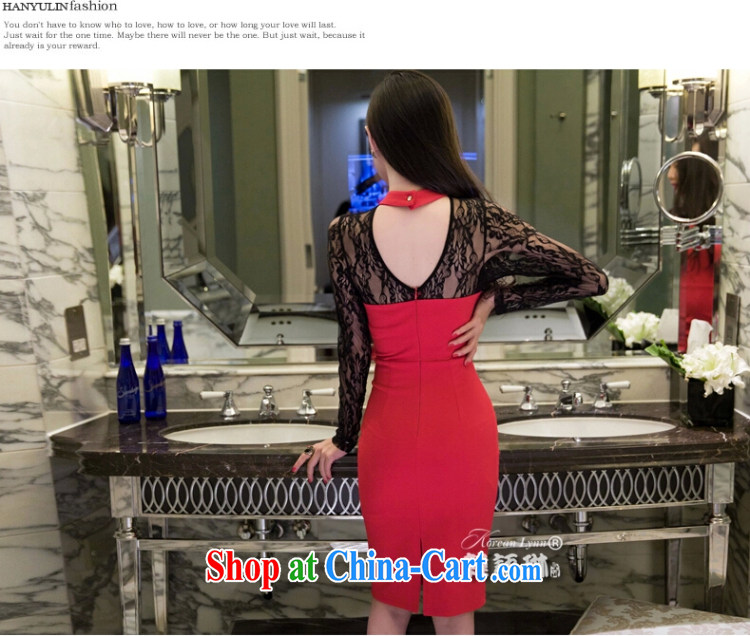 OPTIMIZED IN ACCORDANCE WITH THE 2015 new Korean female sexy fluoroscopy lace hangs also convey the long-sleeved gown dress black L pictures, price, brand platters! Elections are good character, the national distribution, so why buy now enjoy more preferential! Health