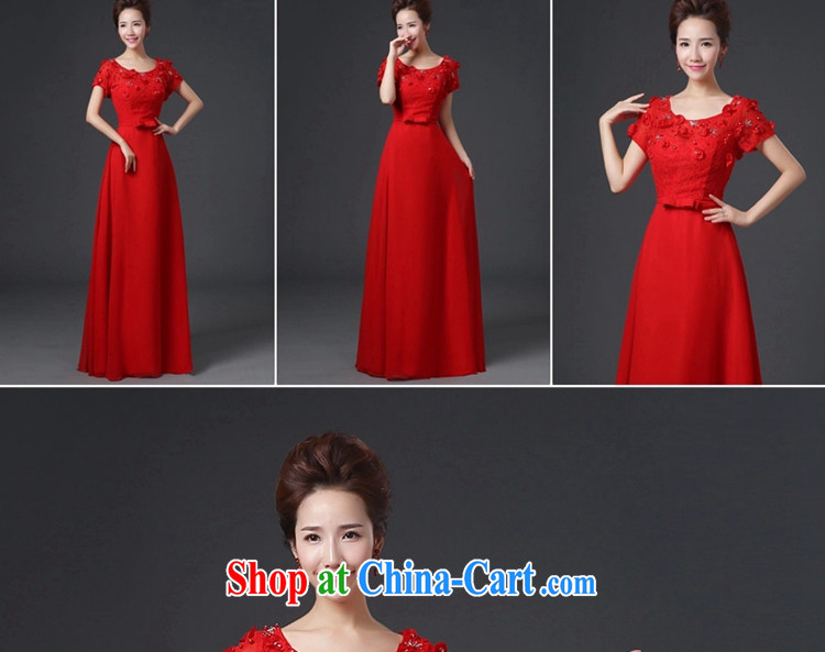 J. MIA long dress 2014 new bride wedding dress red toast serving stylish lace wiped his chest long skirt fall and winter, red XXL pictures, price, brand platters! Elections are good character, the national distribution, so why buy now enjoy more preferential! Health