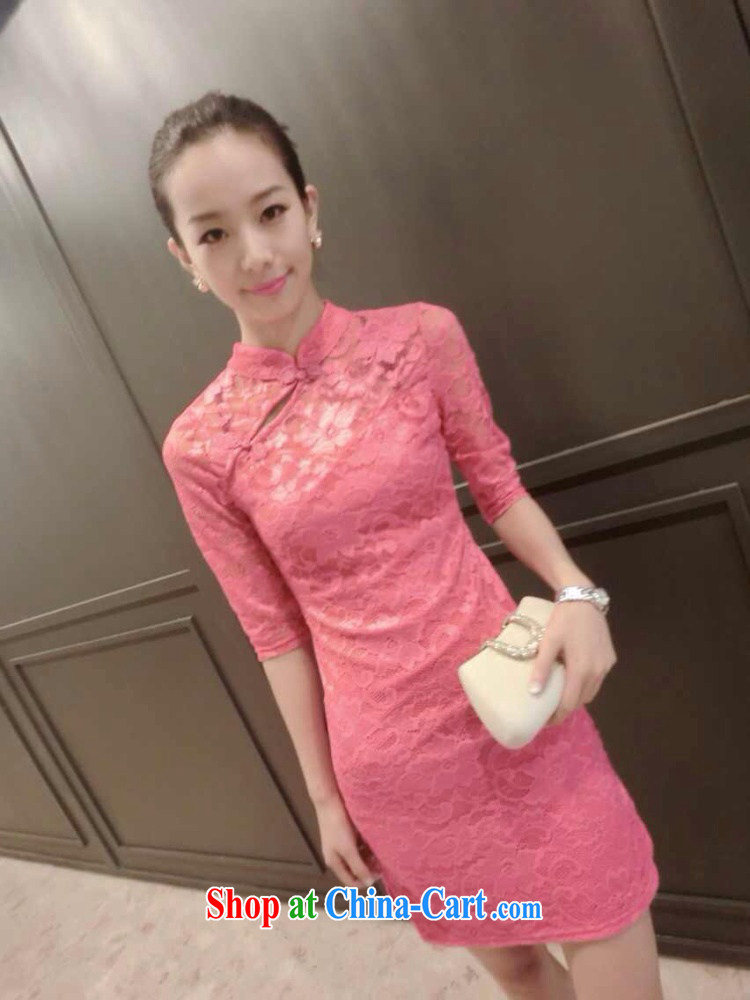 Optimize according to the autumn 2015 the new lace beauty graphics thin cheongsam dress black XL pictures, price, brand platters! Elections are good character, the national distribution, so why buy now enjoy more preferential! Health