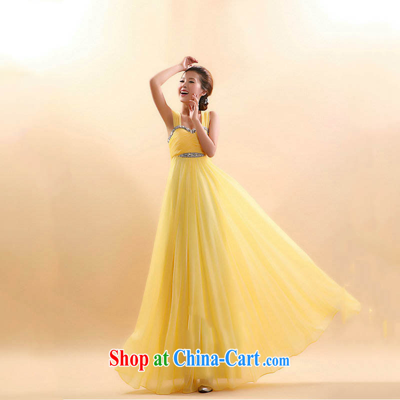 Still, 12,015 new bride's wedding toast serving double-shoulder dresses beauty sponsored performances dress YS 6410 yellow M, there is a , , , shopping on the Internet