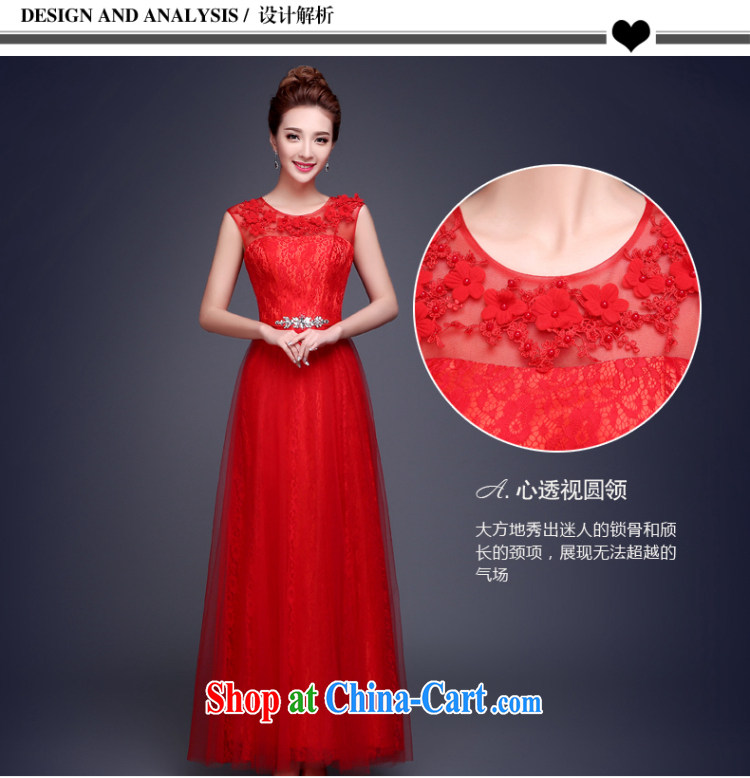 The Vanessa summer 2015 toast bride dress wedding dresses wedding dress red long double-shoulder lace zip code the beauty graphics thin flowers beaded dress female Red XL (click the necklace, earrings, pictures, price, brand platters! Elections are good character, the national distribution, so why buy now enjoy more preferential! Health