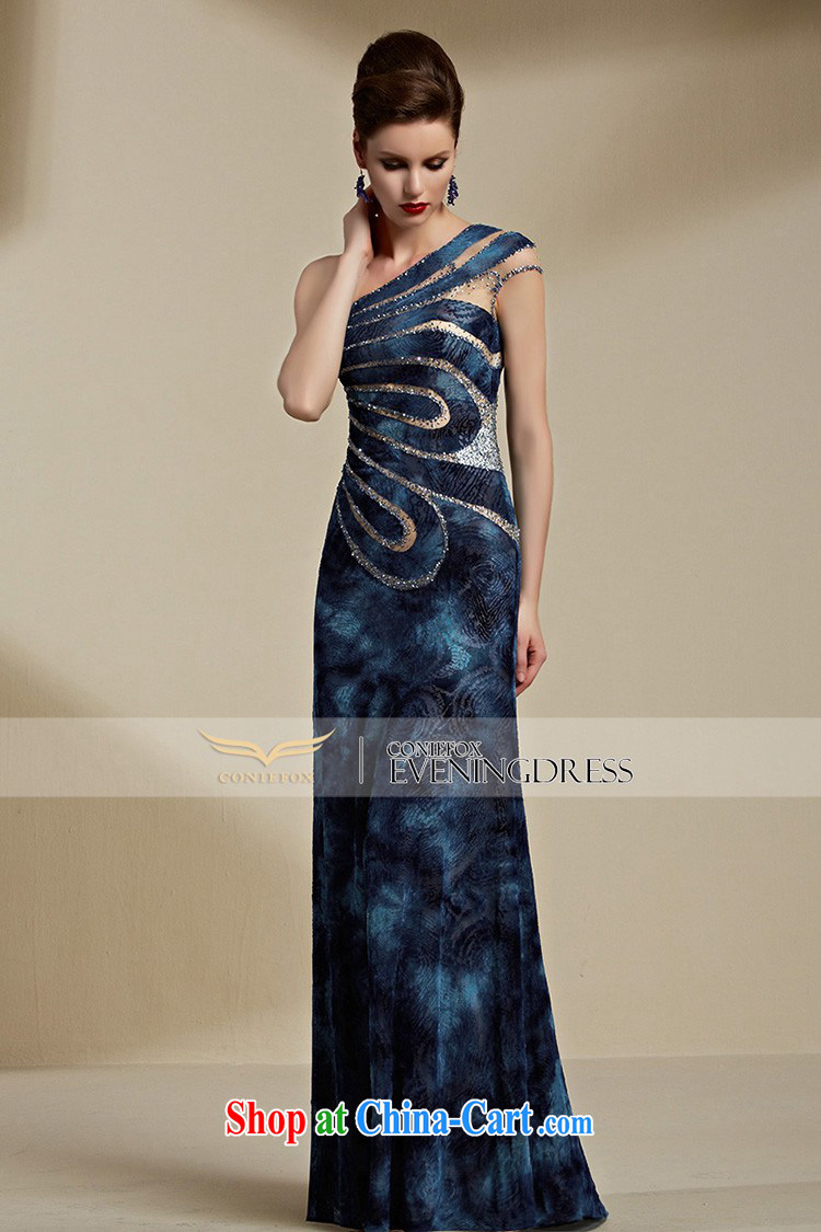 Creative Fox Evening Dress 2015 new dress banquet long beauty evening dress sexy single shoulder bridesmaid dress uniform toast hostess dress 82,086 blue XXL pictures, price, brand platters! Elections are good character, the national distribution, so why buy now enjoy more preferential! Health