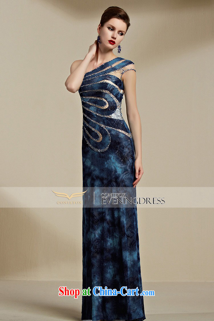 Creative Fox Evening Dress 2015 new dress banquet long beauty evening dress sexy single shoulder bridesmaid dress uniform toast hostess dress 82,086 blue XXL pictures, price, brand platters! Elections are good character, the national distribution, so why buy now enjoy more preferential! Health