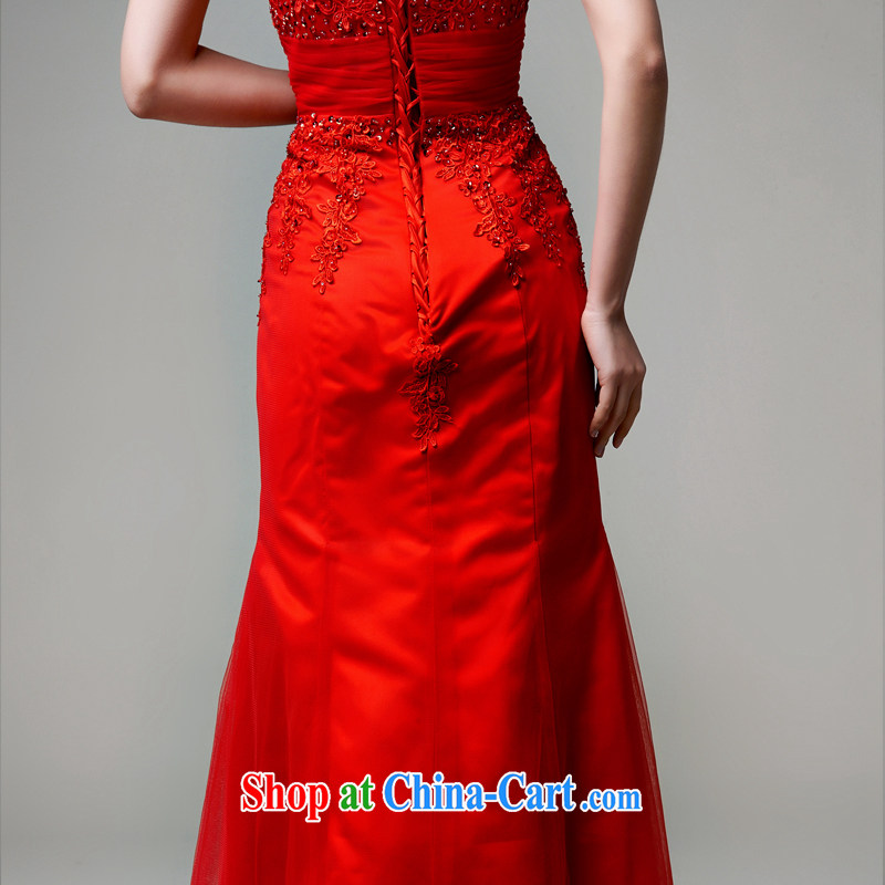 Han Park (cchappiness) 2015 new sexy bare chest toast clothing lace bridesmaid dress banquet Annual Meeting dress red XXL, Han Park (cchappiness), online shopping