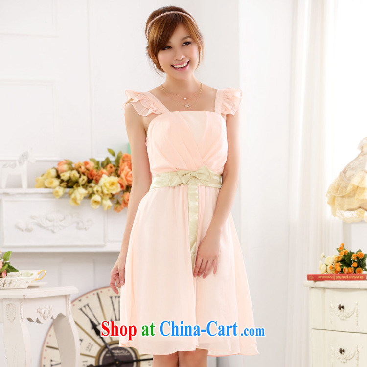 Land is the Yi 2015 summer new Korean short bridesmaid clothing sister banquet dress dresses thick MM larger dress skirt dress show 9827 pink XXXL pictures, price, brand platters! Elections are good character, the national distribution, so why buy now enjoy more preferential! Health