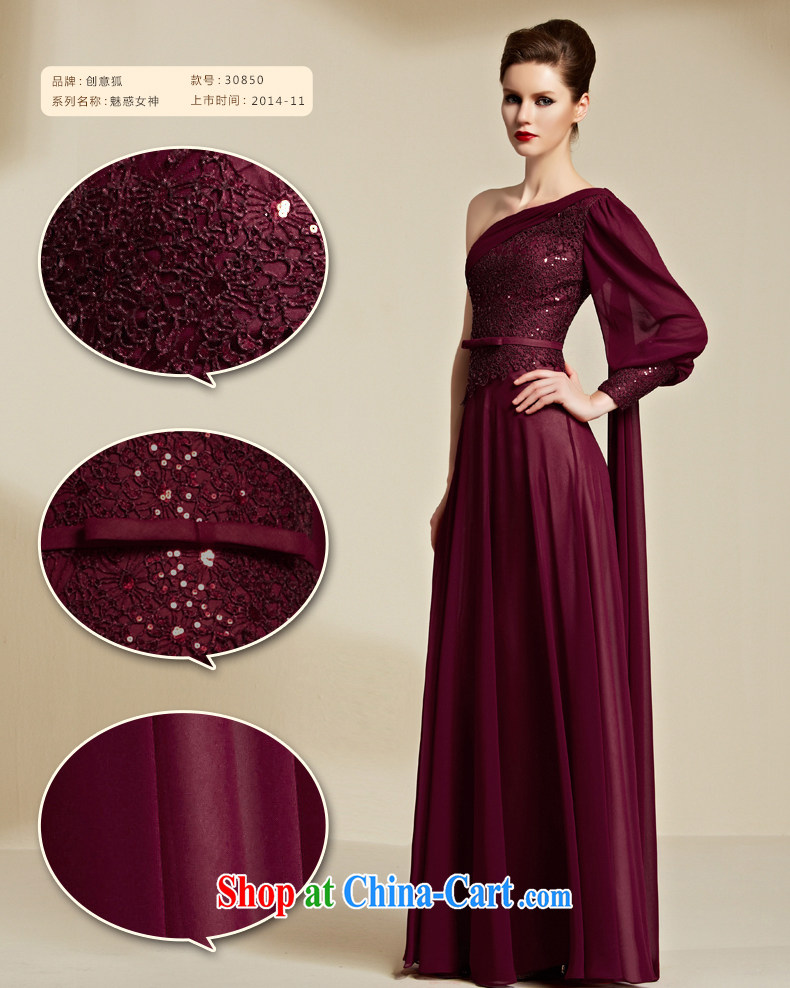 Creative Fox Evening Dress 2015 new banquet long gown bridal wedding dress evening dress uniform toast the shoulder bridesmaid dress long skirt 30,850 fuchsia XXL pictures, price, brand platters! Elections are good character, the national distribution, so why buy now enjoy more preferential! Health