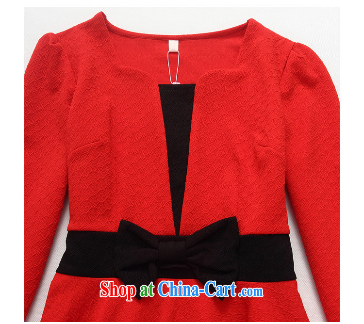 Land is still the Yi 2015 spring female Korean Beauty graphics thin spell color long-sleeved festive large skirts, skirts dresses thick MM the dress code dress 9921 black XXXL pictures, price, brand platters! Elections are good character, the national distribution, so why buy now enjoy more preferential! Health