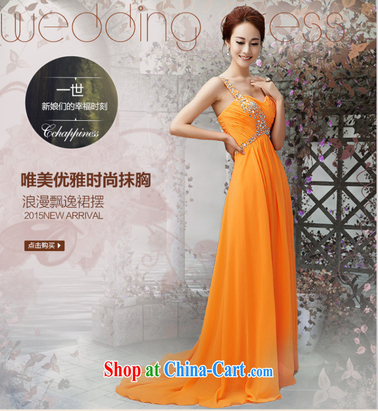 Han Park (cchappiness) 2015 new stylish wiped his chest long serving toast bridesmaid service banquet Annual Gala Evening Dress orange custom pictures, price, brand platters! Elections are good character, the national distribution, so why buy now enjoy more preferential! Health