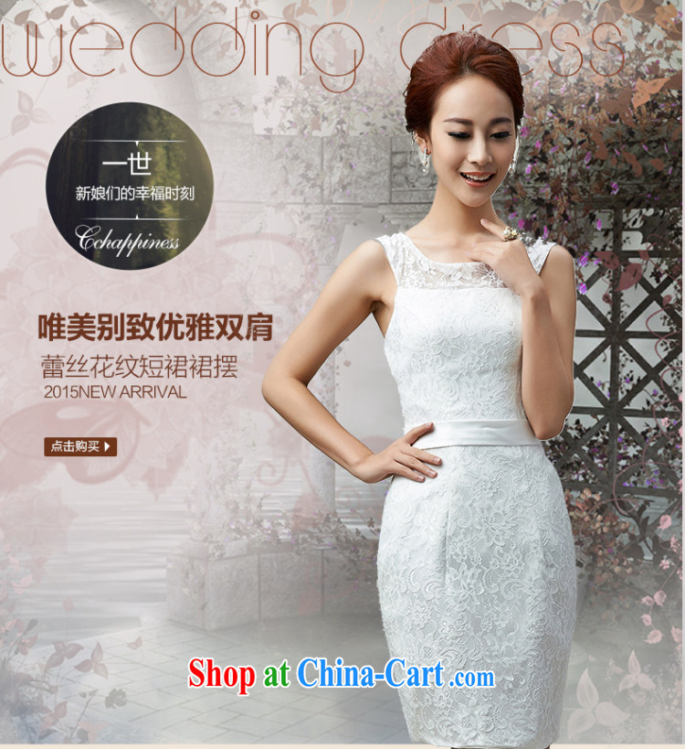 Han Park (cchappiness) 2015 new lace beauty short bows service bridesmaid service banquet party Evening Dress white custom pictures, price, brand platters! Elections are good character, the national distribution, so why buy now enjoy more preferential! Health