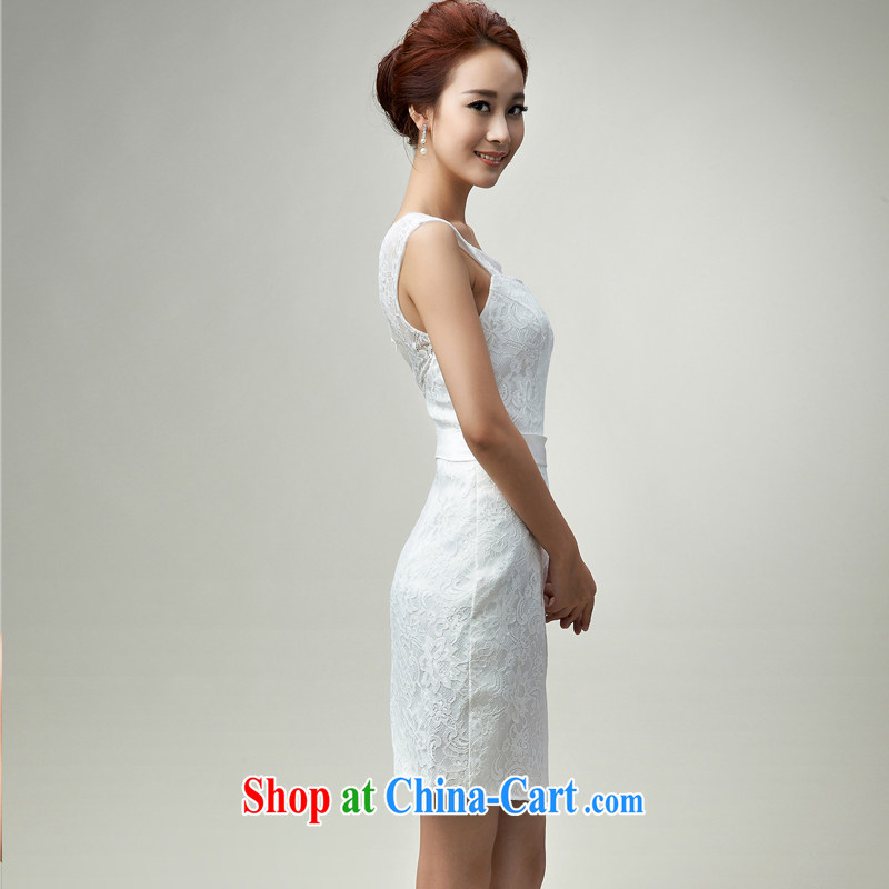 Han Park (cchappiness) 2015 new lace beauty short, serving toast bridesmaid service banquet party Evening Dress white customization, Han Park (cchappiness), online shopping