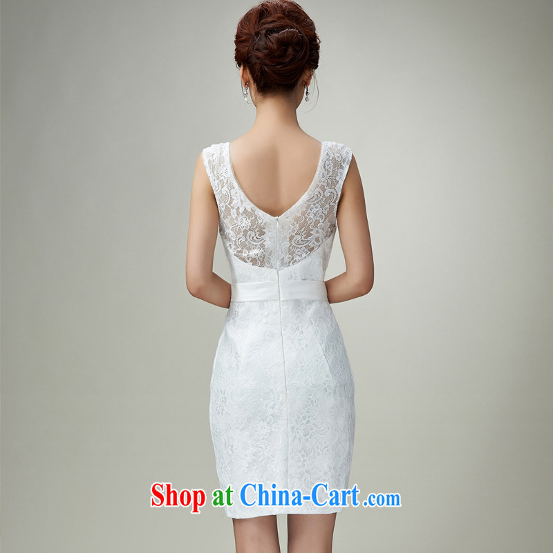 Han Park (cchappiness) 2015 new lace beauty short, serving toast bridesmaid service banquet party Evening Dress white customization, Han Park (cchappiness), online shopping