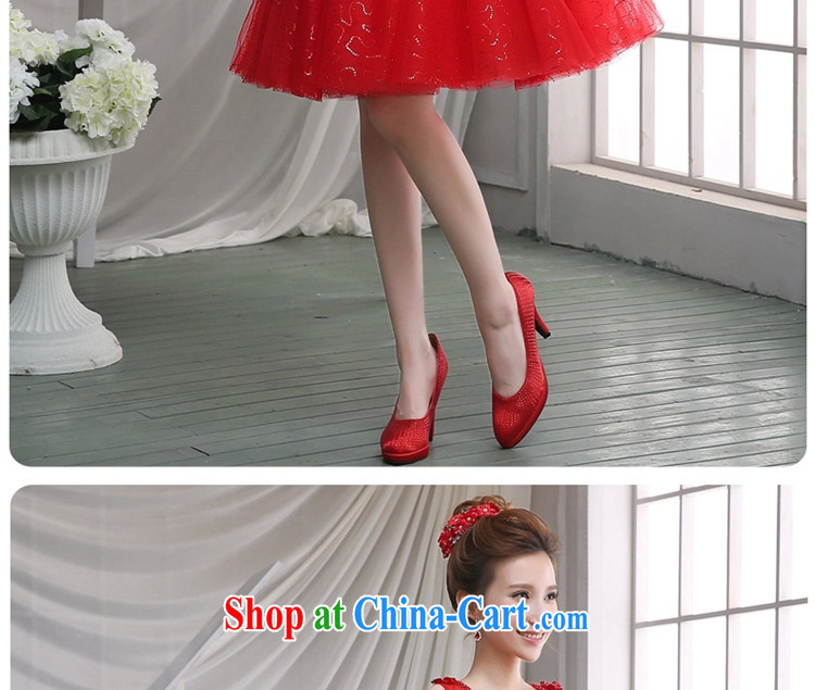 J. MIA wedding dresses 2015 new toast serving red lace flowers short dual-shoulder White Dress bridesmaid clothing red XXL pictures, price, brand platters! Elections are good character, the national distribution, so why buy now enjoy more preferential! Health