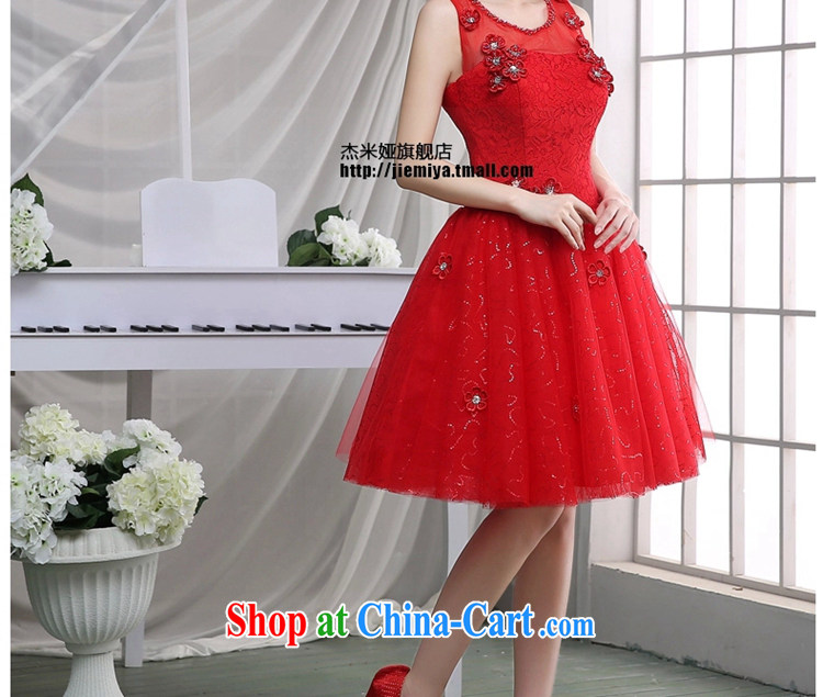 J. MIA wedding dresses 2015 new toast serving red lace flowers short dual-shoulder White Dress bridesmaid clothing red XXL pictures, price, brand platters! Elections are good character, the national distribution, so why buy now enjoy more preferential! Health