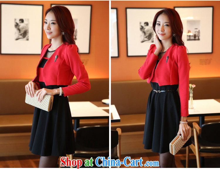 Land is still the Yi 2015 spring female Korean long-sleeved video thin dresses larger thick MM evening dress skirt + shawls two piece set with the diamond jewelry black T-shirt + red skirt XXXL pictures, price, brand platters! Elections are good character, the national distribution, so why buy now enjoy more preferential! Health