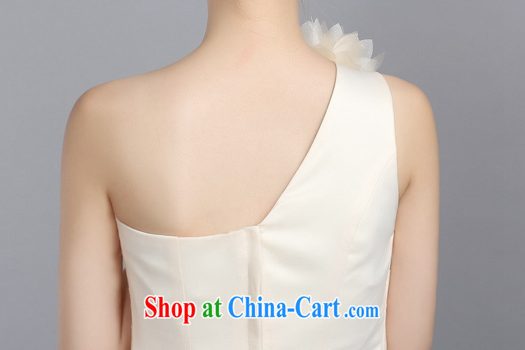 Iraq is still good, stylish and tight stretch bridal bridesmaid wedding single shoulder bows stage small dress champagne color M pictures, price, brand platters! Elections are good character, the national distribution, so why buy now enjoy more preferential! Health