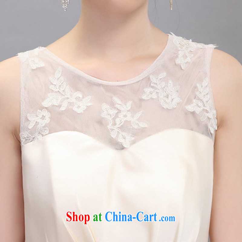 Iraq is still good, women sense of champagne color asymmetric dress star small dress bridal bridesmaid wedding toast serving champagne color M, Iraq is still good, and shopping on the Internet