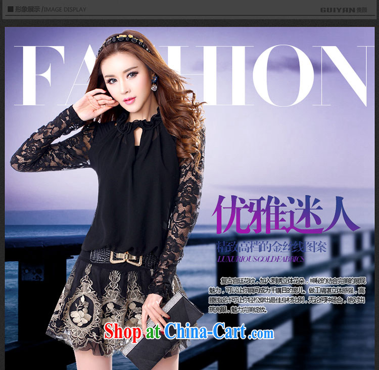 Days in Korea (ThYs) 2015 spring decor, Princess large Lace Embroidery snow woven dresses dress TH 8350 black XXL pictures, price, brand platters! Elections are good character, the national distribution, so why buy now enjoy more preferential! Health