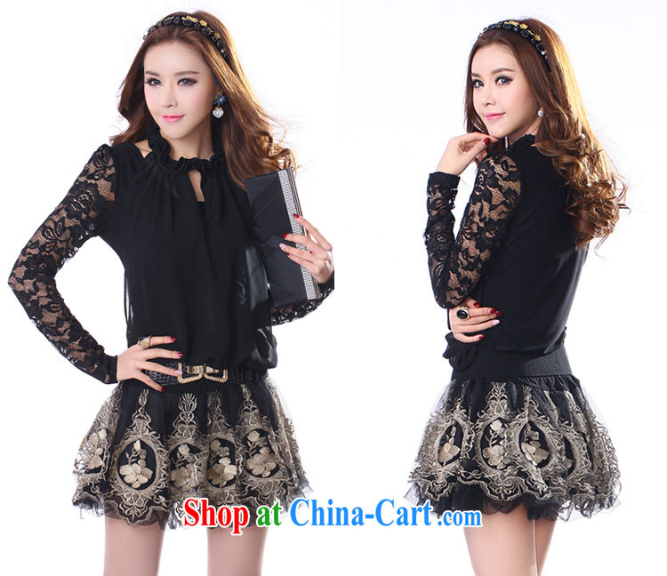 Days in Korea (ThYs) 2015 spring decor, Princess large Lace Embroidery snow woven dresses dress TH 8350 black XXL pictures, price, brand platters! Elections are good character, the national distribution, so why buy now enjoy more preferential! Health