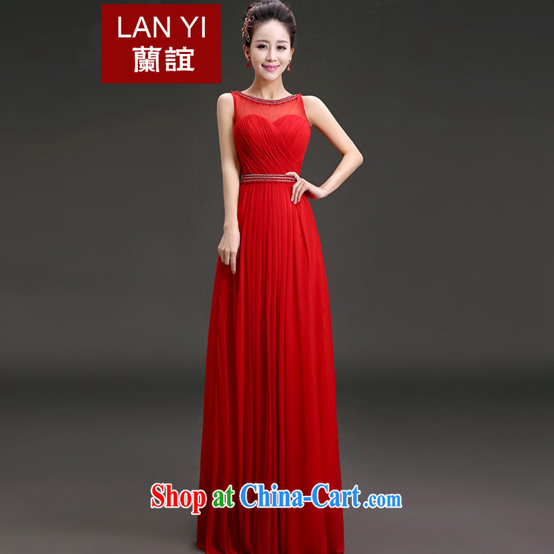 _Quakers, 2015 new bride toast wedding dress Korean-style graphics thin red fall dress double-shoulder annual concert hosted banquet dress Red. Contact Customer Service will supplement to fee