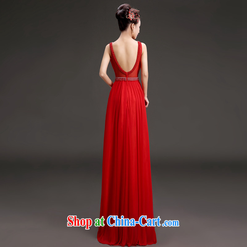 (Quakers) estimated 2015 new bride toast wedding dress Korean-style graphics thin red fall dress shoulders annual concert hosted banquet dress Red. Contact Customer Service Fill. Fees, friends (LANYI), online shopping