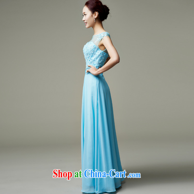 Han Park (cchappiness) 2015 new stylish bridal toast serving sweet bridesmaid dress banquet Annual Meeting Evening Dress blue XXL lightning shipping, Han Park (cchappiness), online shopping