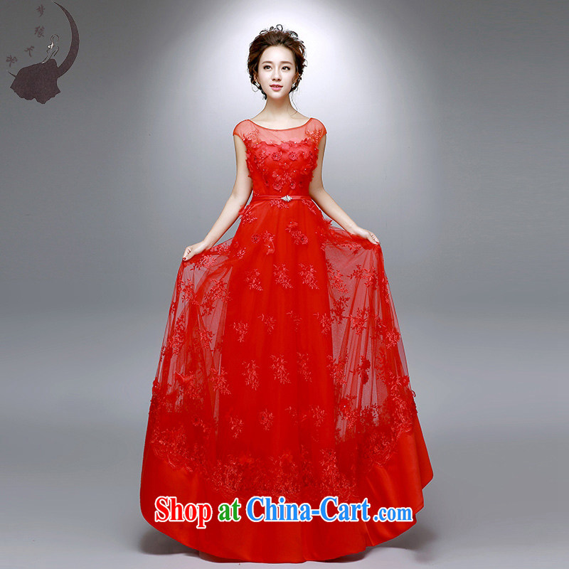 Dream of the day red wedding dresses summer 2015 new bride toast Service Annual Meeting banquet dress 8019 red L 2.1 feet waist