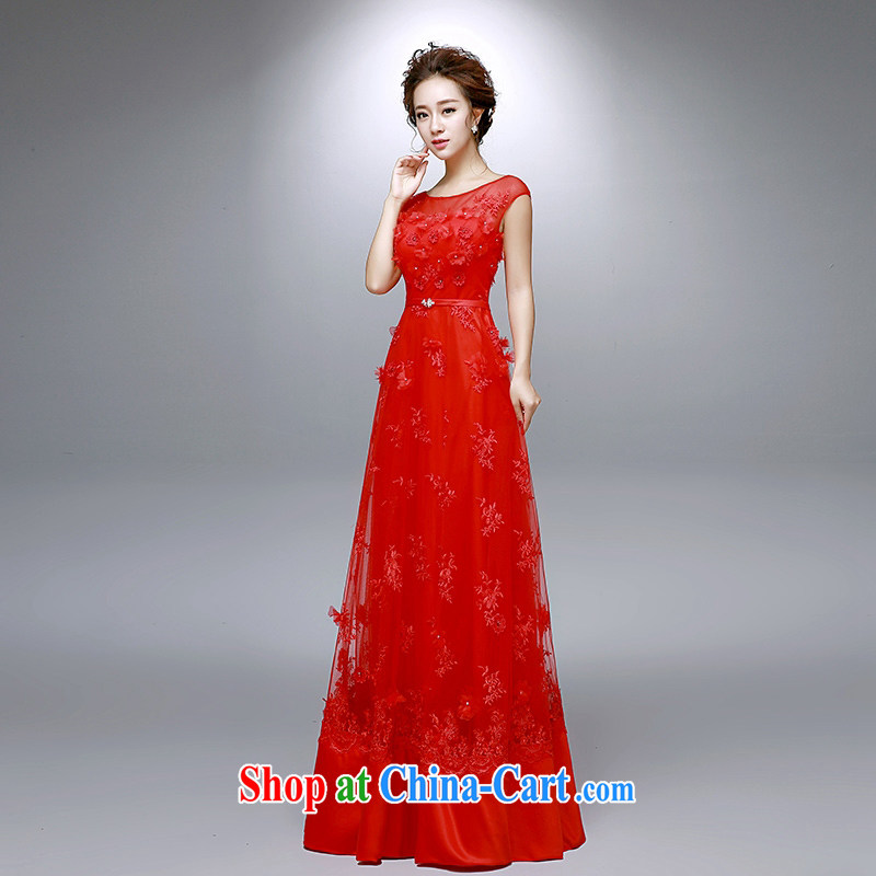Dream of the day red wedding dresses summer 2015 new bride toast Service Annual Meeting banquet dress 8019 red L 2.1 feet around his waist, and dream of the day, shopping on the Internet