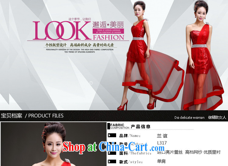 quaker, 2015 new spring and summer evening dress Korean single shoulder graphics thin front short long bridal wedding dress toast stage hosted banquet service red M code waist 2 feet pictures, price, brand platters! Elections are good character, the national distribution, so why buy now enjoy more preferential! Health