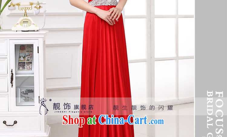 Beautiful ornaments dress 2015 new wedding wedding bridal wedding toast serving stylish erase chest diamond jewelry Evening Dress red long dress XXL pictures, price, brand platters! Elections are good character, the national distribution, so why buy now enjoy more preferential! Health