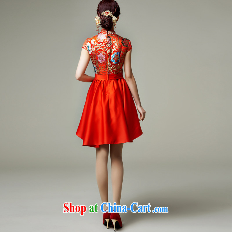 Han Park (cchappiness) 2015 new stylish and refined antique dresses marriages, short bows dress red XXXL (chest 96 waist 80 and 99) and Park (cchappiness), online shopping