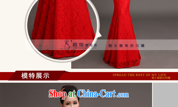 Beautiful ornaments 2015 marriages new toast serving Korean version wiped off chest graphics thin evening dress red long crowsfoot dress red XXL pictures, price, brand platters! Elections are good character, the national distribution, so why buy now enjoy more preferential! Health