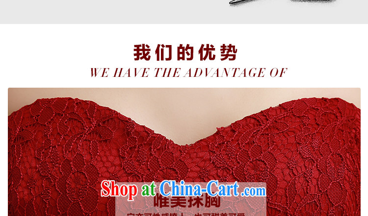 Beautiful ornaments 2015 new small dress bridal Evening Dress wedding bridesmaid service upscale short wine red lace bows serving blue L pictures, price, brand platters! Elections are good character, the national distribution, so why buy now enjoy more preferential! Health