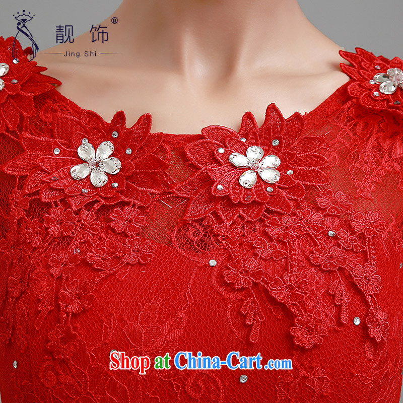 Beautiful ornaments 2015 new wedding dresses red long dress bride married a Field shoulder evening dress uniform toasting red L, beautiful ornaments JinGSHi), and shopping on the Internet