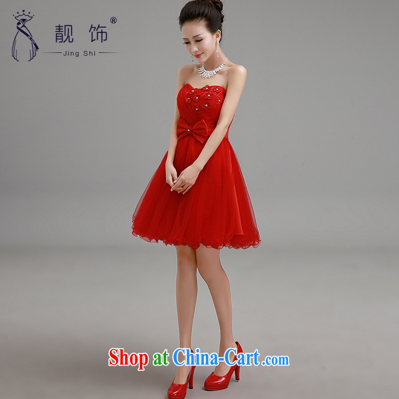 Beautiful ornaments 2015 New Red wiped his chest bridal dresses, short bridesmaid marriage with toast served with small dress red XXL, beautiful ornaments JinGSHi), online shopping