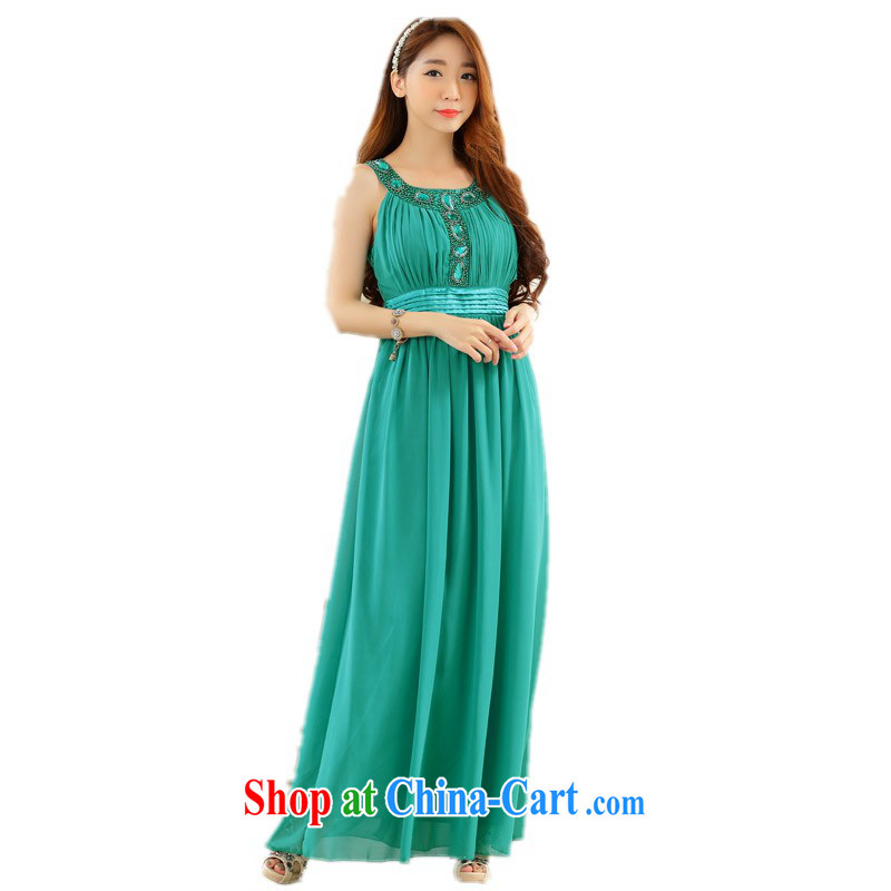 The package mail XL lady high long dresses hot drill vest dress snow woven graphics thin conservative dress skirt annual bridesmaid sister blue 3 XL approximately 165 - 185 jack, land is still the garment, and shopping on the Internet