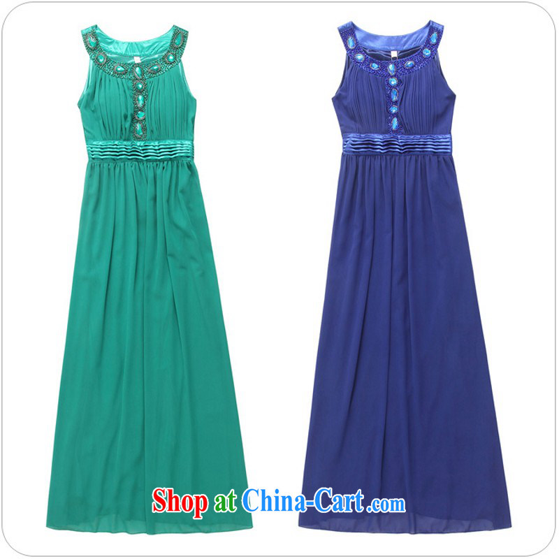 The package mail XL lady high long dresses hot drill vest dress snow woven graphics thin conservative dress skirt annual bridesmaid sister blue 3 XL approximately 165 - 185 jack, land is still the garment, and shopping on the Internet