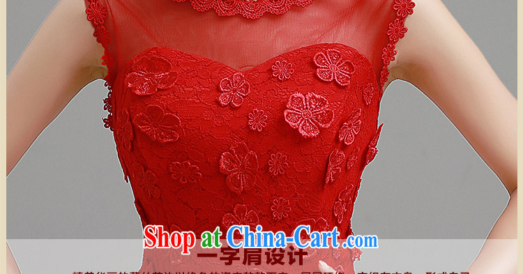 Beautiful ornaments 2015 New Field shoulder short little red dress bridal toast clothing lace short skirt bridesmaid clothing red XXL pictures, price, brand platters! Elections are good character, the national distribution, so why buy now enjoy more preferential! Health