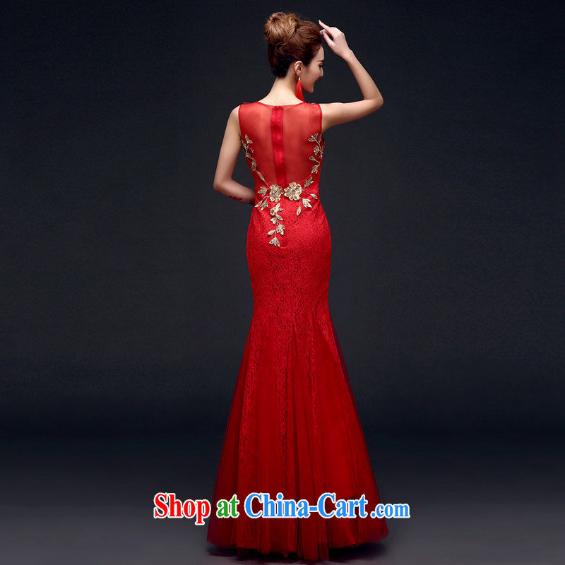 A good service is 2015 New Red brides with wedding dress toast serving evening dress Evening Dress Long skirts at Merlion red 2 XL, good service, and, shopping on the Internet