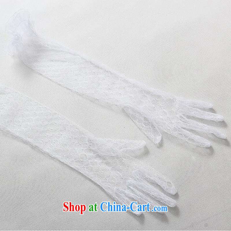 Shallow end (QM) wedding dresses white gloves sunscreen Web yarn gloves dress with long gloves JK 1002 - 1 white, code, light, and shopping on the Internet