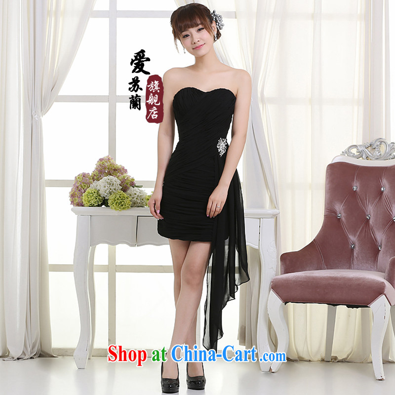 New short Dress Casual dress for the wedding dresses bridesmaid dress car models show the mandatory dress the bridesmaid dress black S so Balaam, and shopping on the Internet
