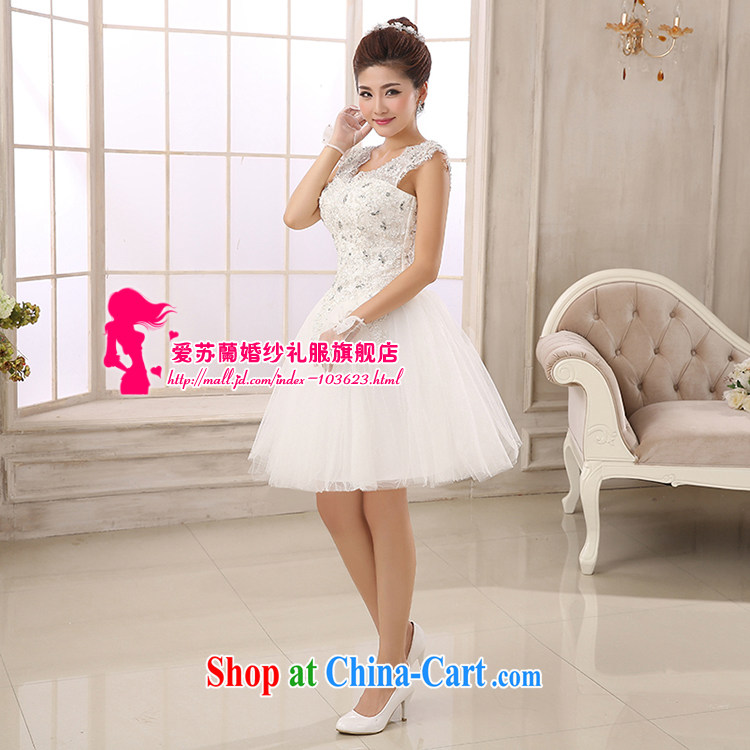 New short dress double shoulder strap lace dress bridal short dress bride small dress wedding bridesmaid dresses simple white XXXL pictures, price, brand platters! Elections are good character, the national distribution, so why buy now enjoy more preferential! Health