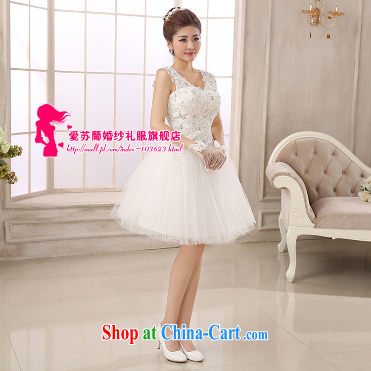 New short dress double shoulder strap lace dress bridal short dress bride small dress wedding bridesmaid dresses simple white XXXL pictures, price, brand platters! Elections are good character, the national distribution, so why buy now enjoy more preferential! Health